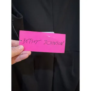 Betsey Johnson Scuba Crepe Dress Sheath Flirty Ruffle‎ Hem Size 12 Black thumbnail 7