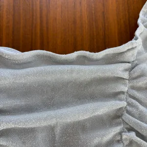 Vintage IN San Francisco Dress S Silver Shimmer Ruched Mini Y2K Clubwear Party thumbnail 6