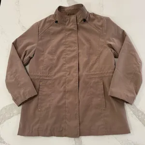Breckenridge Full Zip Cinched Waist Rain Jacket Womens Size Medium Brown Utility thumbnail 1