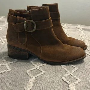Born Brown Ankle Booties with Buckle Size 8 thumbnail 3