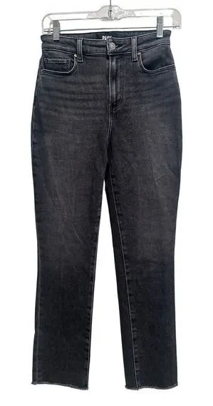 Paige Accent Straight Leg Jeans Ash Black Size‎ 26 Minimalist Capsule Denim thumbnail 1