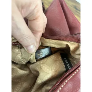 Franco Sarto Burgundy Shoulder Bag Faux Leather Zip Purse Adjustable Strap thumbnail 15