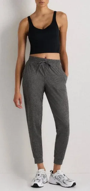 Quince Heather Gray Flowknit Mid‎ Rise Jogger Pants thumbnail 1