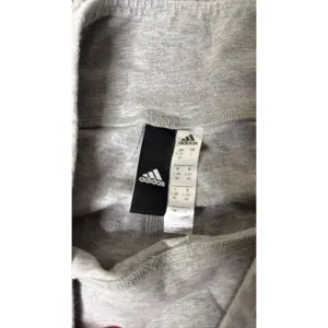 Adidas Womens Large Grey Crop Leggings Side Stripe Logo Capri Pants thumbnail 2