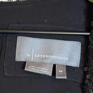 Anthropologie Lisabette sequined puff sleeve mini‎ dress thumbnail 4