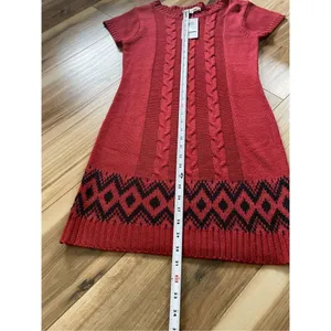NWT Knitted mini dress L Red Size L thumbnail 5