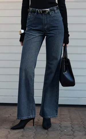$115 Nwt Lichi High Rise Slit Side Western Flare Jeans, 28 thumbnail 1