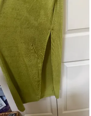 SHEIN Olive Green Backless Halter Maxi Dress Size S US 4 thumbnail 2