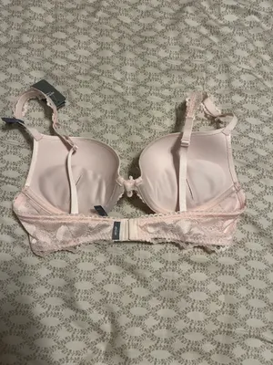 Aerie Pink Lace Push-Up Bra 34B thumbnail 2