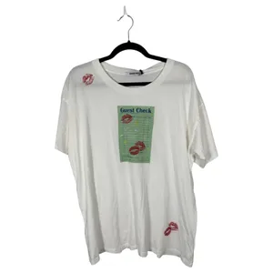 Daydreamer Guest Check Tee Short Sleeve White Shirt Oversized Medium NEW thumbnail 6