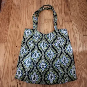 Vera Bradley Handbag Tote Petal Paisley Quilted Classic‎ Front Pocket Bohemian thumbnail 2
