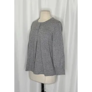 AQUA Silk Cashmere Cardigan Sweater Snap Front 3/4 Sleeve Knitwear Large thumbnail 5