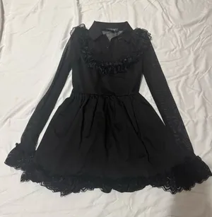 Dolls Kill Widow Macabre Fascination Mini Dress thumbnail 1