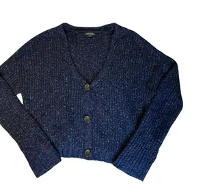 Cropped Button-Front Cardigan thumbnail 1