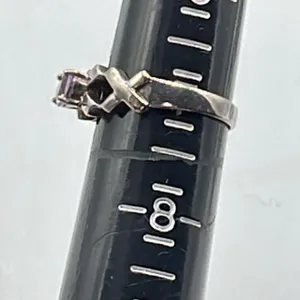 Sterling silver and Amethyst ring size 7 thumbnail 9