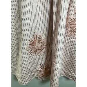 NVLT Applique‎ Poplin Midi Skirt Pink Multi-Rose Stripe Floral Sequin NVLTWS6124 thumbnail 5