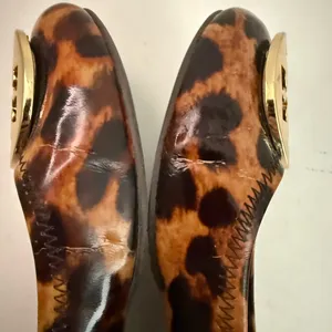 TORY BURCH Reva Patent Leather Leopard Animal Print Ballet Flats Size 7 thumbnail 8