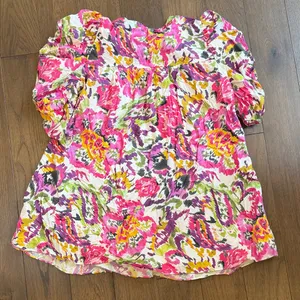 MISA Los Angeles Pink Floral Ikat Puff Sleeve Mini Dress - Medium - C11-610 thumbnail 7