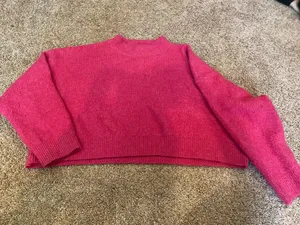Pink Love Tree Sweater Cropped thumbnail 1