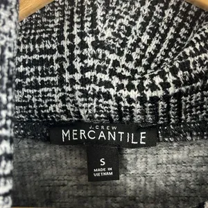 J.Crew mercantile funnel neck plaid pullover sweater Black thumbnail 3