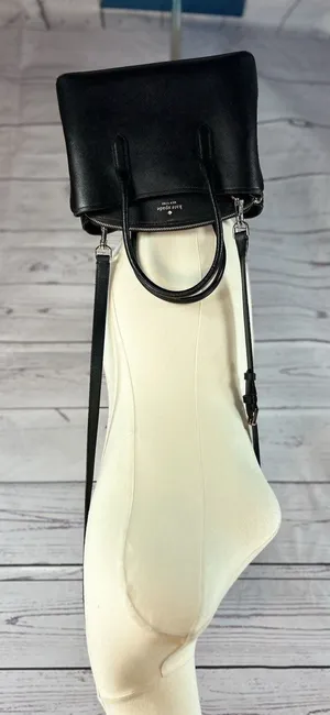 Kate Spade Rory Small Satchel Crossbody Bag Black Saffiano Leather thumbnail 1