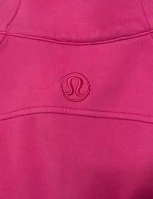 Lululemon full zip cropped scuba raspberry cream thumbnail 2