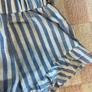 ZARA Blue and White Striped Two-Piece Set thumbnail 3