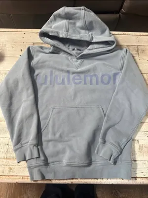 Lululemon Size 4 All Yours Graphic Hoodie Wordmark Blue thumbnail 1