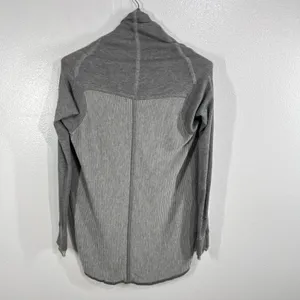 Lululemon Iconic‎ Sweater Wrap Gray Boolux Cashmere Blend Open Drape Cardigan thumbnail 3