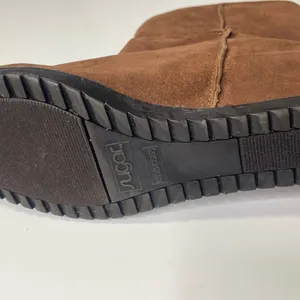 Sugar Brown‎ Suede Wedge Boots Brown Size 9.5 thumbnail 5