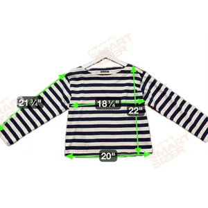 J.Crew navy striped boatneck relaxed shirt size M thumbnail 8