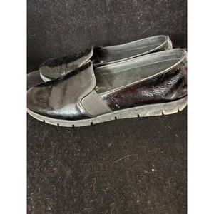 Hotter Black Patent Leather Slip On Comfort Loafers Flats UK 7.5 US 9.5-10 thumbnail 4