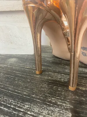 Liliana Rose Gold Sequins Kimora Strappy Heel Shoes 8 thumbnail 5