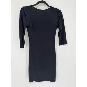 Abercrombie & Fitch Dress Mini Knot XS Black V-Neck Bodycon Chic thumbnail 6
