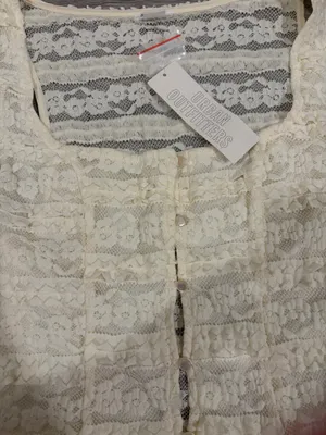 Urban Outfitters Ruffle Lacy Button-Front Tank Top thumbnail 5
