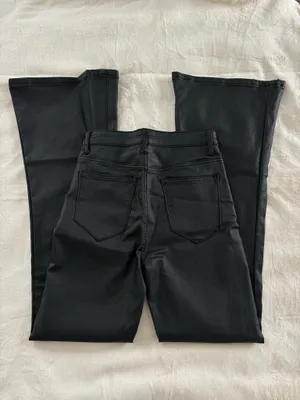 Edikted Faux Leather Flare Pants thumbnail 2