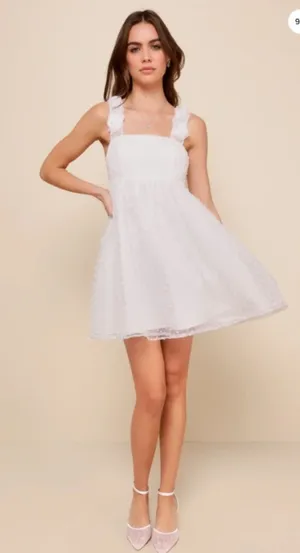 LULU's Bachelorette Engagement Bridal Shower Honeymoon Casual Brunch Mini Dress thumbnail 1
