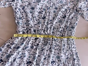 Margaux Riviera Women's Dress Sz XL Floral Drawstring Ruffle Spring Bloomcore thumbnail 3