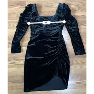 Veronica Beard Toki Black Velvet Long Sleeve Mini Dress Women’s Size 4 thumbnail 8