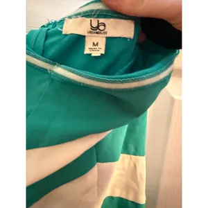 YA Los Angeles‎ Chevron Mini Dress Green White Medium Striped Summer Party thumbnail 7