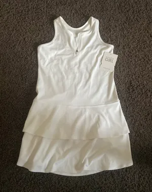 Athleta White Swing Dress w/ zipper thumbnail 1