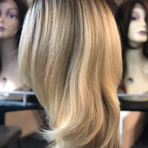 Thick ethnic SidePart Ombré Blonde Lacefront Wig thumbnail 7
