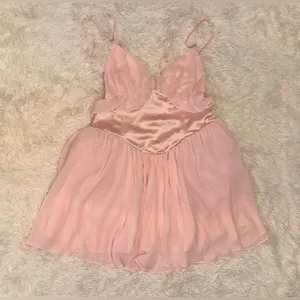 NWOT House of Cb Amaris Ballerina Pink Baby Doll Mini Dress sz M thumbnail 4