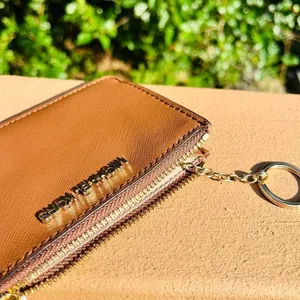 Michael Kors Saffiano Leather Cardholder Key Ring ID Wallet Zip NWT thumbnail 4