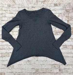Lululemon Top Women's‎ Size 4 Gray Tea Lounge Pullover Asymmetrical Sweatshirt thumbnail 1