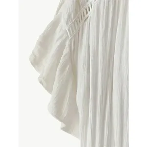 Raviya White Boho V-Neck Short Sleeves Womens Mini Dress SZ Small thumbnail 3