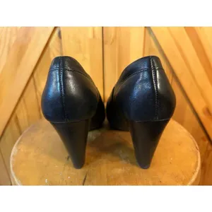 INDIGO By Clarks Women Black Leather Heels Size 9M thumbnail 4