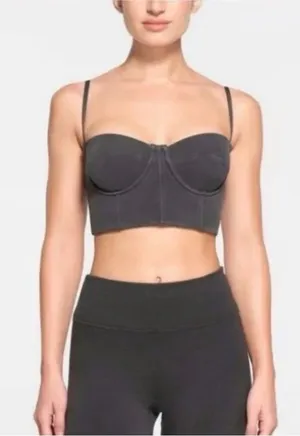 SKIMS Outdoor Bustier in Color: Ash Gray. Size XSMALL thumbnail 1