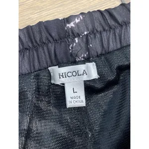 Nicola Chiffon Maxi Skirt Size L Black Cream Animal Print Pleated Detail thumbnail 3