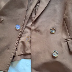 Rachel Zoe NWT Cropped Double Breasted Blazer Jacket Camel Tan XS thumbnail 7